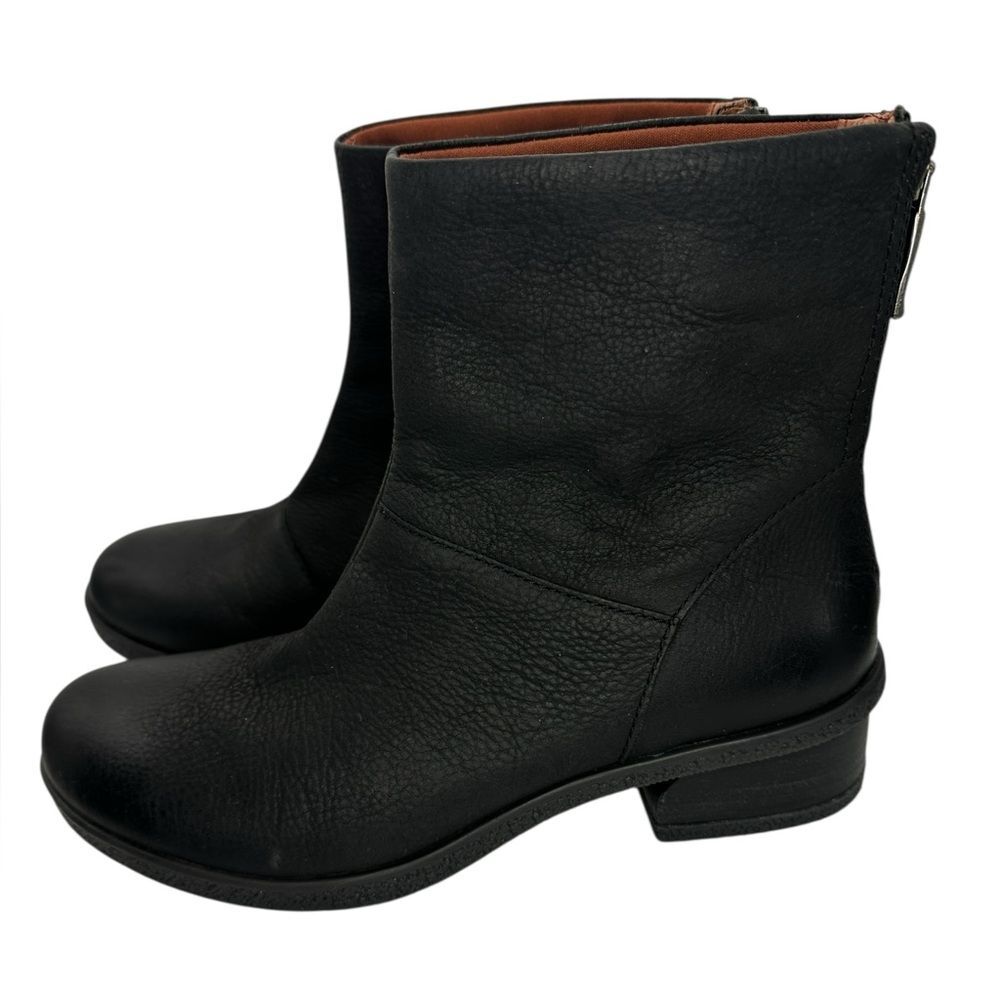 Dansko Brianne WP Black Leather Waterproof Ankle Boots Women’s EU 36 US 6